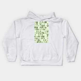 Leaf Coloured Geometric Pattern - Flowers #2 Kids Hoodie